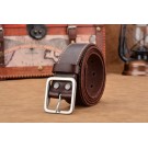 Men's Genuine Leather Belts with Solid Brass Gold Buckle, Top-Grain One Piece Leather Dress Casual Belts For Men.