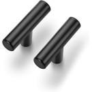 Cabinet Pulls Matte Black Stainless Steel Kitchen Cupboard Handles Cabinet Handles 2”Length, 30-Pack