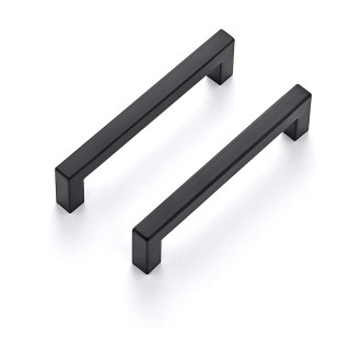 30 Pack 5 Inch Kitchen Square Cabinet Handles Matte Black Cabinet Pulls Black Drawer Pulls Kitchen Cabinet Hardware Kitchen Handles for Cabinets Cupboard Handles Drawer handles