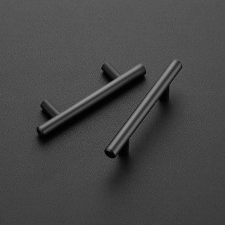 55 Pack | 5 Inch Cabinet Pulls Matte Black Stainless Steel Kitchen Drawer Pulls Cabinet Handles 5InchLength, 3Inch Hole Center