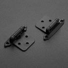 60 Pack 30 Pairs 1/2'' Overlay Cabinet Hinges Black Semi-Concealed Cupboard Hinges Face Mount Cabinet Hardware Self-Closing Cabinet Hinges Decorative Kitchen Cabinet Hinges with Door Bumpers