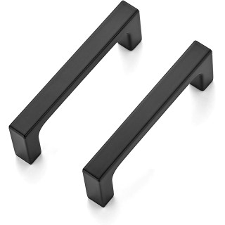 30 Pack SOLID 3 Inch Kitchen Square Cabinet Handles Matte Black Cabinet Pulls Drawer Pulls Kitchen Cabinet Hardware Flat Black Kitchen Handles