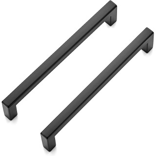 30 Pack Solid 5 Inch Center to Center Slim Square Bar Drawer Handles Kitchen Cabinet Handles Black Drawer Pulls Kitchen Cabinet Hardware Kitchen Handles Matte Black Cabinet Pulls