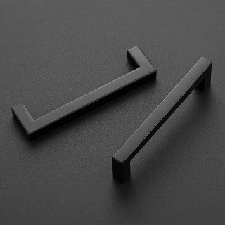 Black Cabinet Pulls 30 Pack 5 Inch Square Kitchen Cabinet Handles Modern Hardware for Kitchen Cabinets Cupboard with Drill Mounting Template