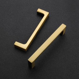 20 Pack Solid 3-3/4 Inch Kitchen Square Cabinet Handles Brushed Brass Cabinet Pulls Drawer Pulls Kitchen Cabinet Hardware Kitchen Handles