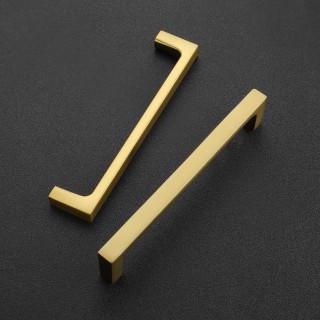 20 Pack Solid 5 Inch Kitchen Square Cabinet Handles Brushed Brass Cabinet Pulls Drawer Pulls Kitchen Cabinet Hardware Kitchen Handles