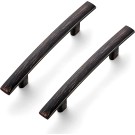 5-3/16 Inch Curved Cabinet Pulls Oil Rubbed Bronze Kitchen Arch Cupboard Handles Zinc Alloy Cabinet Pulls 5-3/16" Length,3" Hole Center | 5 Pack