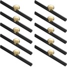 Handles 5 Inch Holes Centers 10pack ​Matte Black Cabinet Pulls, Stainless Steel Kitchen Cabinet Door Handles, Kitchen Cabinet Hardware Furniture Handles (Color : Black, Size : 960 mm)